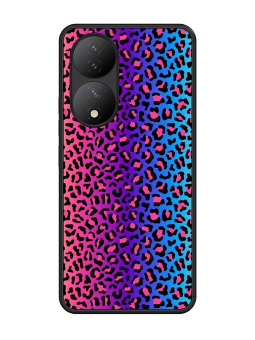 Colorful Leopard Seamless Glossy Metal Phone Cover for Vivo Y100 (5G) Zapvi