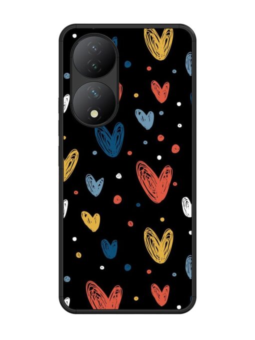 Happy Valentines Day Glossy Metal TPU Phone Cover for Vivo Y100 (5G) Zapvi