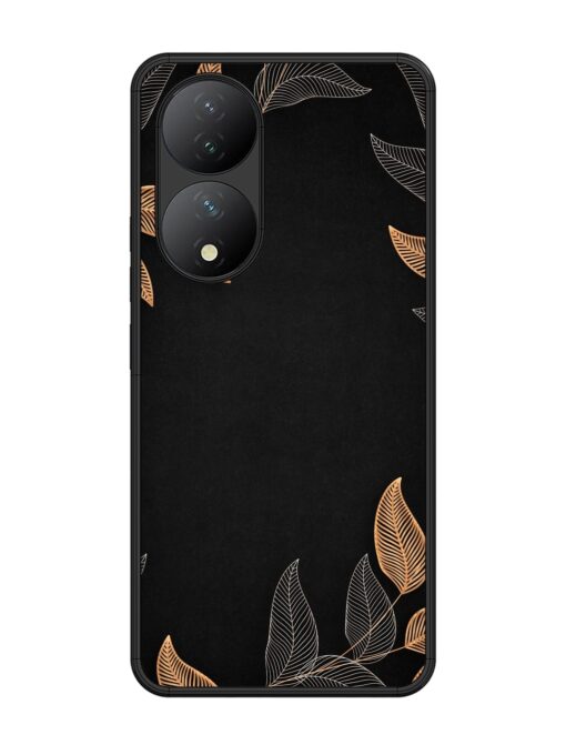 Foliage Art Glossy Metal Phone Cover for Vivo Y100 (5G) Zapvi