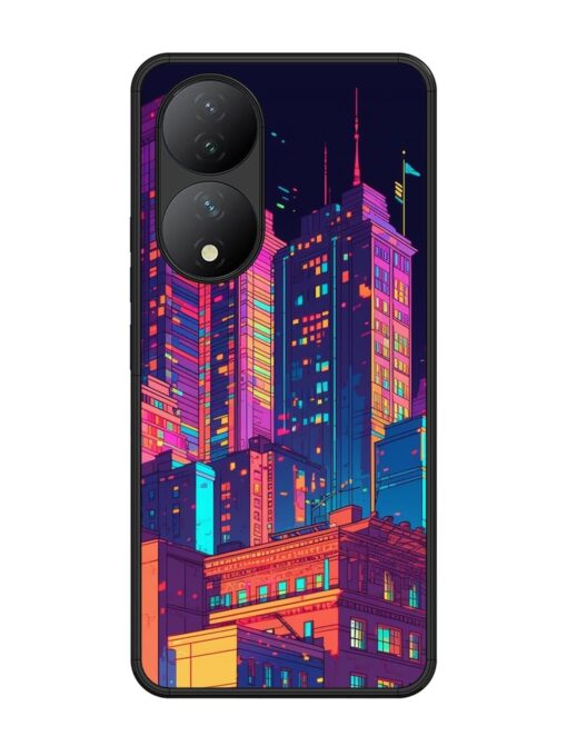 City View Glossy Metal Phone Cover for Vivo Y100 (5G) Zapvi