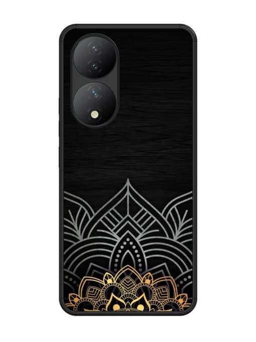 Decorative Golden Pattern Glossy Metal Phone Cover for Vivo Y100 (5G) Zapvi