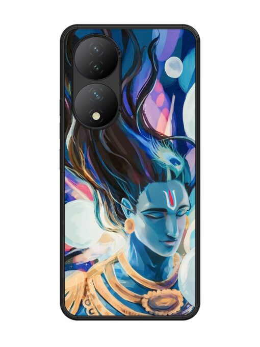 Bhagwan Sri Krishna Glossy Metal Phone Cover for Vivo Y100 (5G) Zapvi