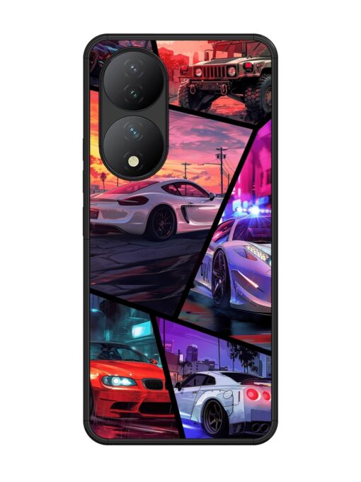 Ride In Pixels Glossy Metal Phone Cover for Vivo Y100 (5G) Zapvi