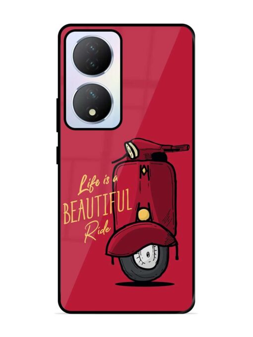 Life Is Beautiful Rides Glossy Metal Phone Cover for Vivo Y100A (5G) Zapvi