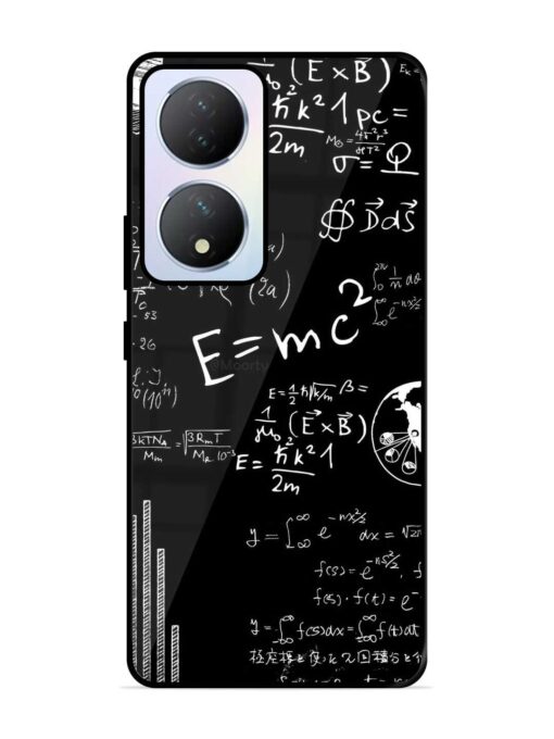 E=Mc2 Mass?Energy Equivalence Glossy Metal Phone Cover for Vivo Y100A (5G) Zapvi