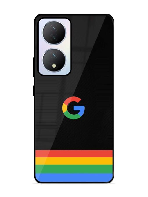 Google Logo Art Glossy Metal Phone Cover for Vivo Y100A (5G) Zapvi