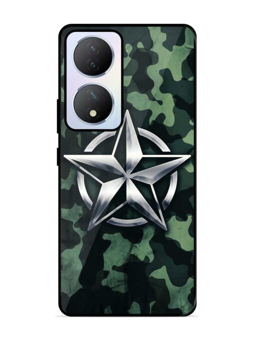 Indian Army Star Design Glossy Metal Phone Cover for Vivo Y100A (5G) Zapvi