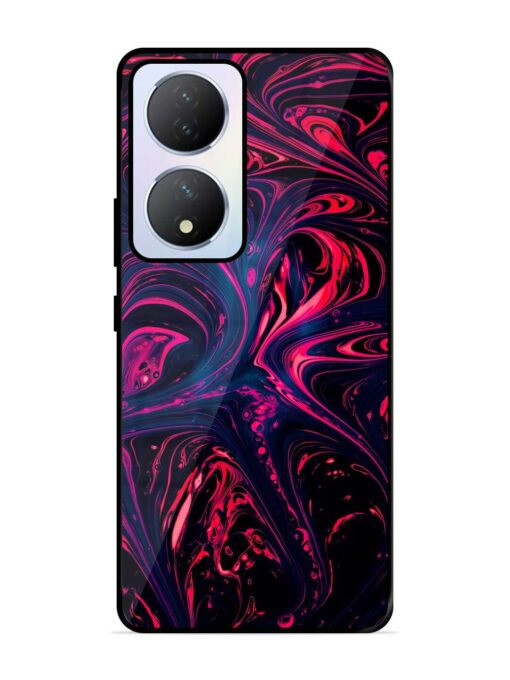 Abstract Background Glossy Metal Phone Cover for Vivo Y100A (5G) Zapvi