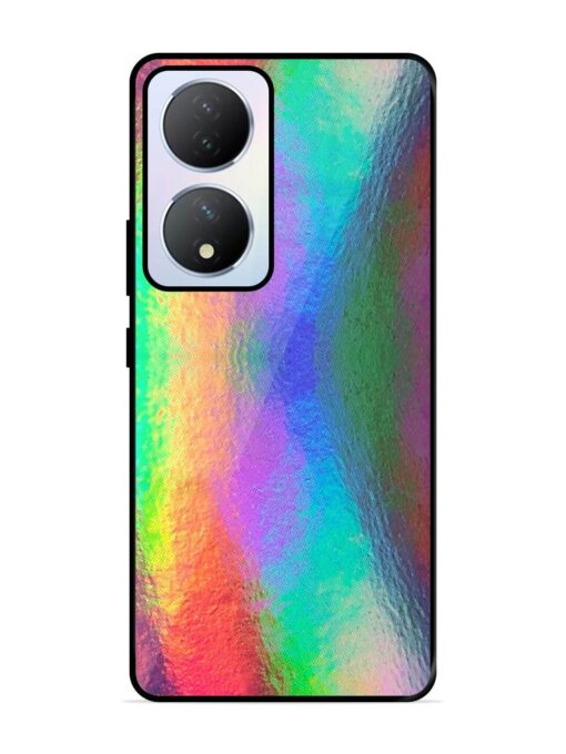 Colorful Holographic Background Glossy Metal TPU Phone Cover for Vivo Y100A (5G) Zapvi