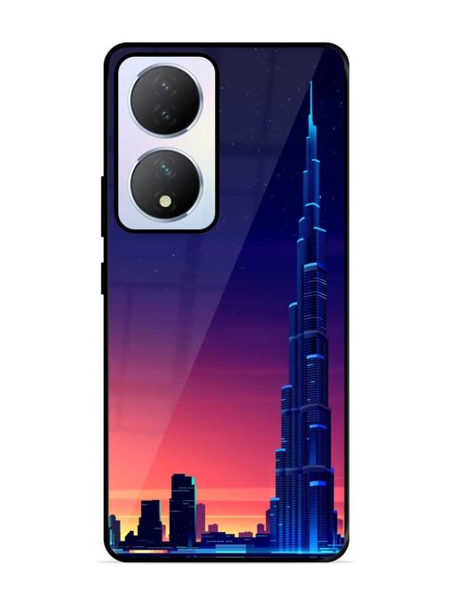 Burj Khalifa Abstract Glossy Metal Phone Cover for Vivo Y100A (5G) Zapvi