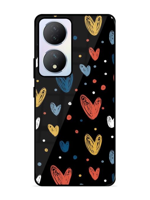 Happy Valentines Day Glossy Metal TPU Phone Cover for Vivo Y100A (5G)