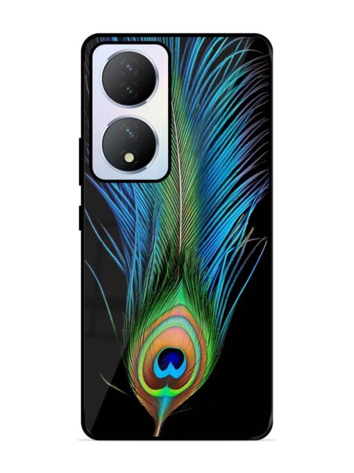 Peacock Feather Glossy Metal TPU Phone Cover for Vivo Y100A (5G) Zapvi