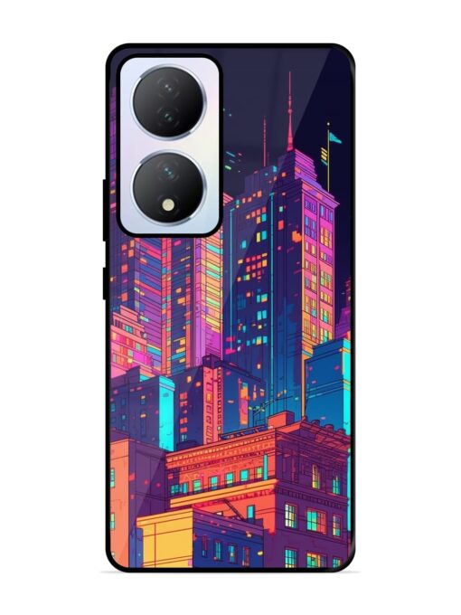 City View Glossy Metal Phone Cover for Vivo Y100A (5G) Zapvi