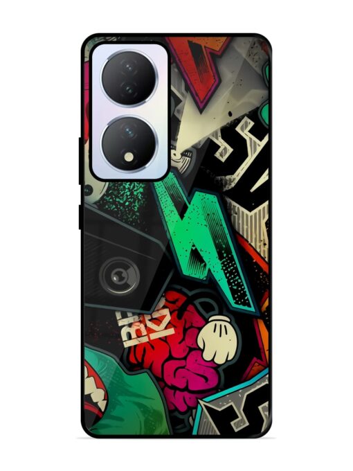 Graffiti Art Glossy Metal Phone Cover for Vivo Y100A (5G) Zapvi