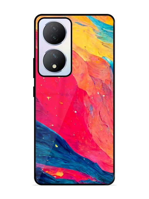 Starry Night Glossy Metal Phone Cover for Vivo Y100A (5G)