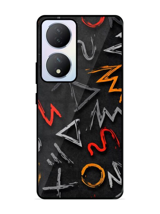 Grungy Graffiti Glossy Metal Phone Cover for Vivo Y100A (5G)