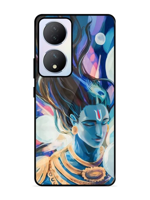 Bhagwan Sri Krishna Glossy Metal Phone Cover for Vivo Y100A (5G) Zapvi