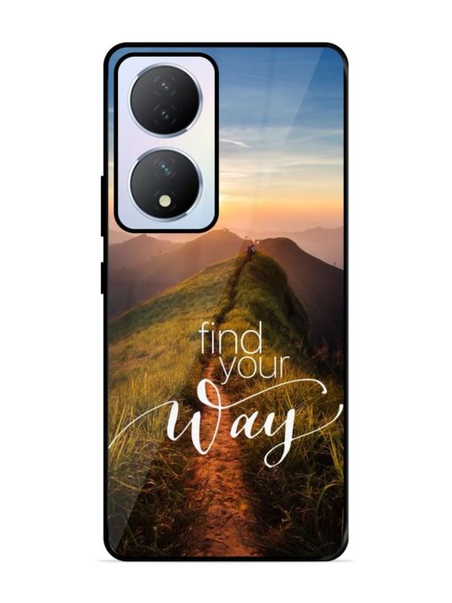 Find Your Way Glossy Metal Phone Cover for Vivo Y100A (5G) Zapvi