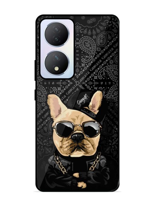 Gangsta Cool Sunmetales Dog Glossy Metal Phone Cover for Vivo Y100A (5G) Zapvi