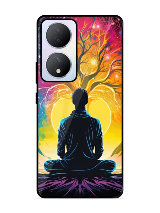 Mind Colourful Glossy Metal Phone Cover for Vivo Y100A (5G) Zapvi