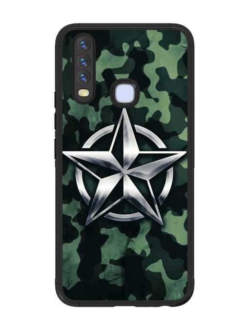 Indian Army Star Design Glossy Metal Phone Cover for Vivo Y12