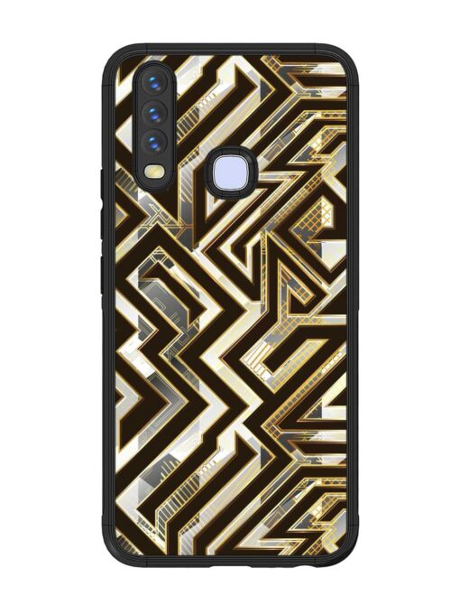 Technology Geometric Seamless Glossy Metal Phone Cover for Vivo Y12 Zapvi