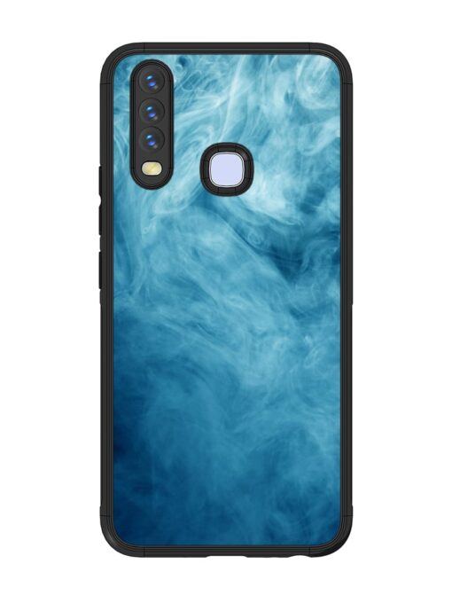 Blue Smoke Art Glossy Metal Phone Cover for Vivo Y12