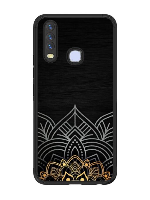 Decorative Golden Pattern Glossy Metal Phone Cover for Vivo Y12