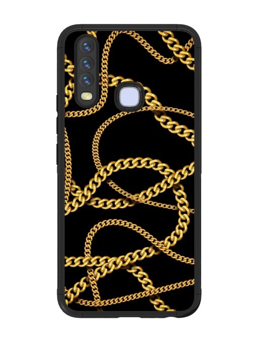 Decorative Golde Chain Glossy Metal Phone Cover for Vivo Y12