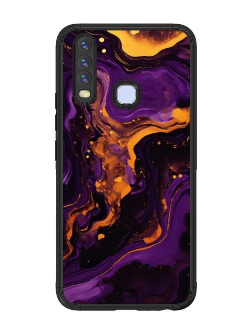 Painting Of A Purple Glossy Metal Phone Cover for Vivo Y12 Zapvi