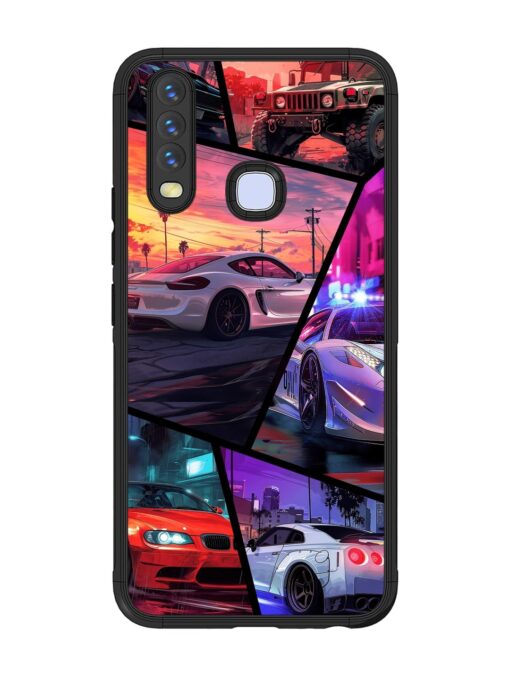 Ride In Pixels Glossy Metal Phone Cover for Vivo Y12 Zapvi