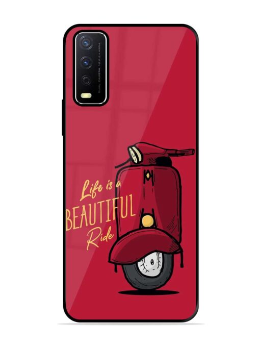 Life Is Beautiful Rides Glossy Metal Phone Cover for Vivo Y12S Zapvi