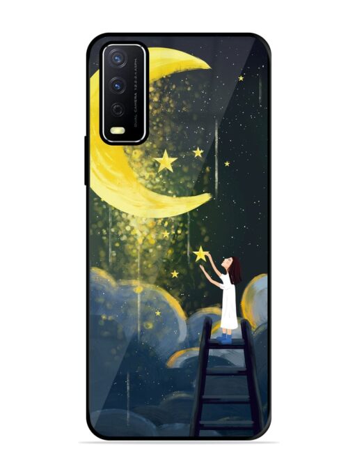 Moonlight Healing Night Illustration Glossy Metal TPU Phone Cover for Vivo Y12S Zapvi