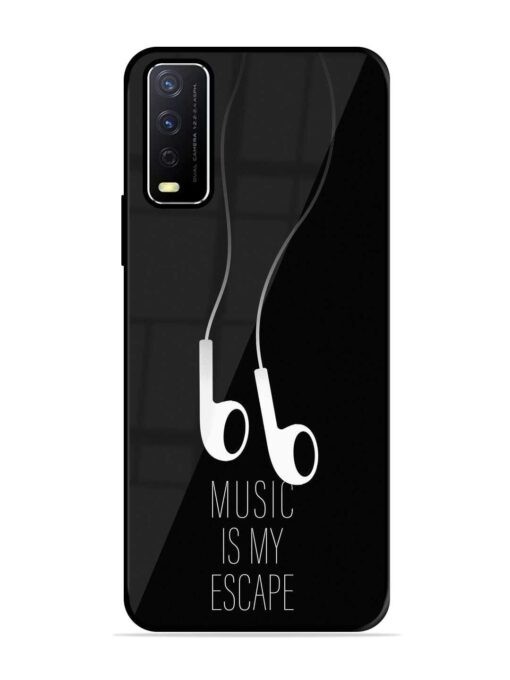 Music Is My Escape Glossy Metal Phone Cover for Vivo Y12S Zapvi