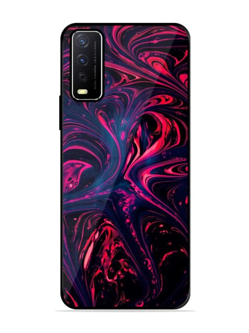 Abstract Background Glossy Metal Phone Cover for Vivo Y12S Zapvi