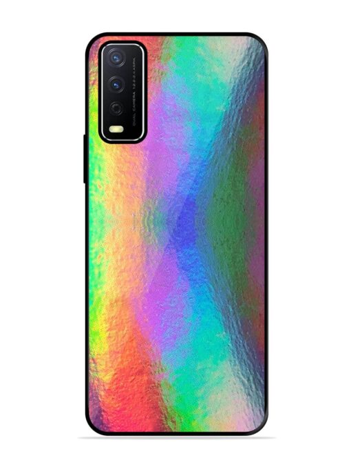 Colorful Holographic Background Glossy Metal TPU Phone Cover for Vivo Y12S Zapvi