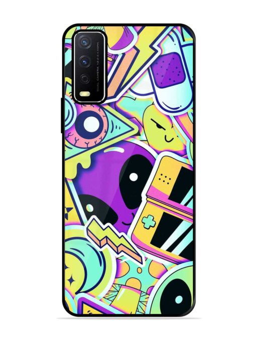 Scratch Art Glossy Metal Phone Cover for Vivo Y12S Zapvi