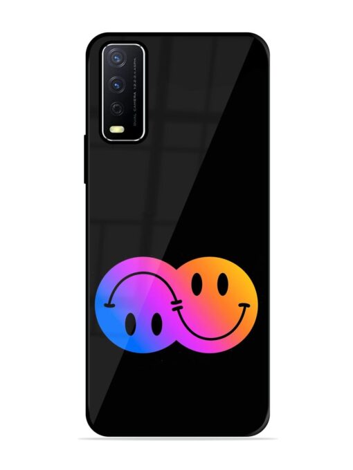 Gradient Smile Art Glossy Metal TPU Phone Cover for Vivo Y12S Zapvi