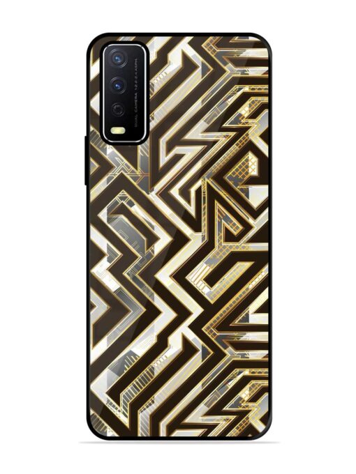 Technology Geometric Seamless Glossy Metal Phone Cover for Vivo Y12S Zapvi