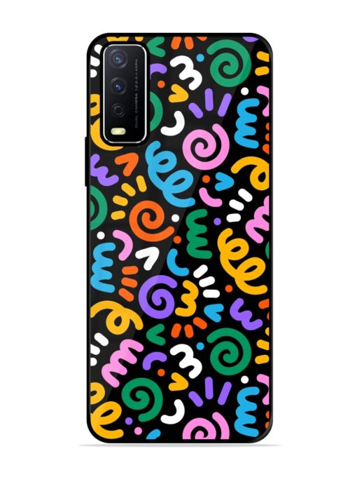 Colorful Seamless Vector Glossy Metal Phone Cover for Vivo Y12S Zapvi