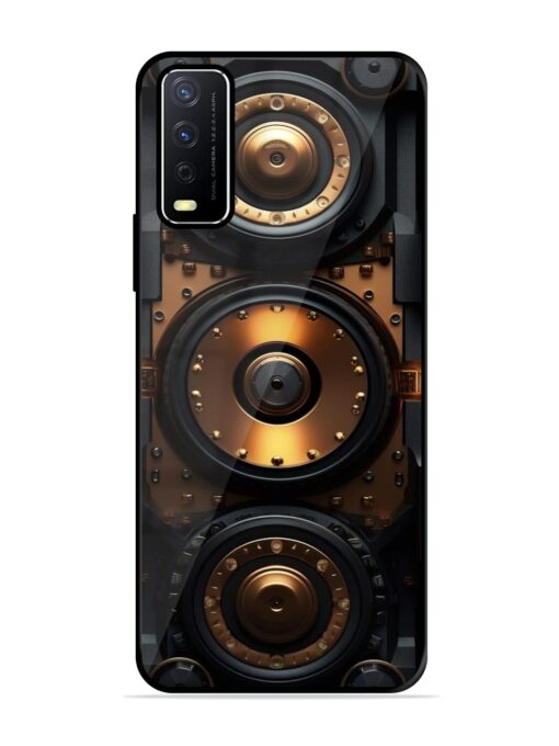 Sound Box Glossy Metal Phone Cover for Vivo Y12S Zapvi