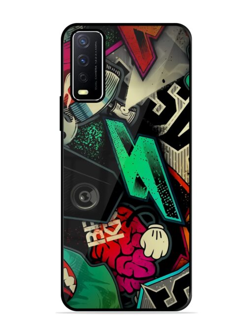 Graffiti Art Glossy Metal Phone Cover for Vivo Y12S Zapvi