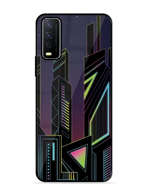 Neon Dreamscape Glossy Metal Phone Cover for Vivo Y12S Zapvi