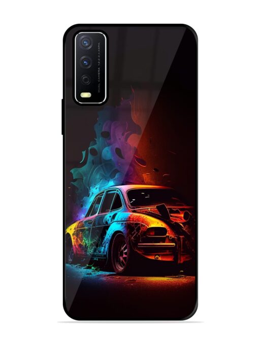 High Classic Car Art Glossy Metal Phone Cover for Vivo Y12S Zapvi