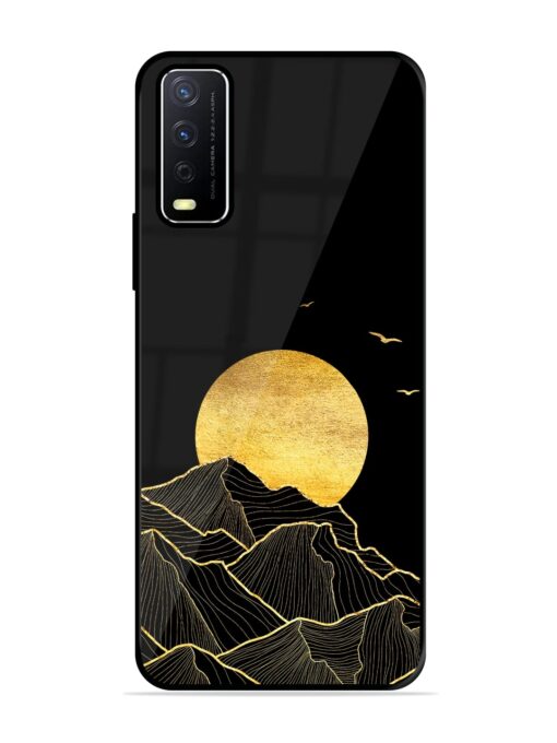 Golden Sunrise Glossy Metal Phone Cover for Vivo Y12S Zapvi