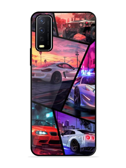 Ride In Pixels Glossy Metal Phone Cover for Vivo Y12S Zapvi