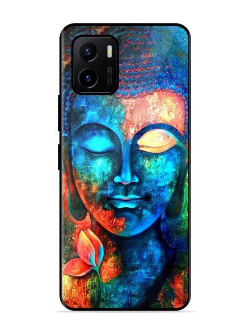 Buddha Painting Glossy Metal Phone Cover for Vivo Y15S