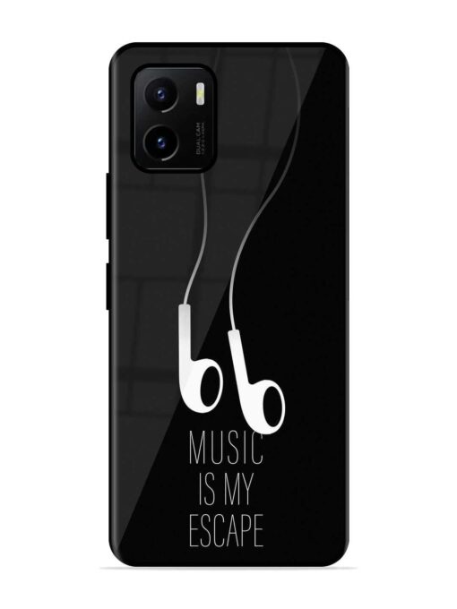 Music Is My Escape Glossy Metal Phone Cover for Vivo Y15S Zapvi