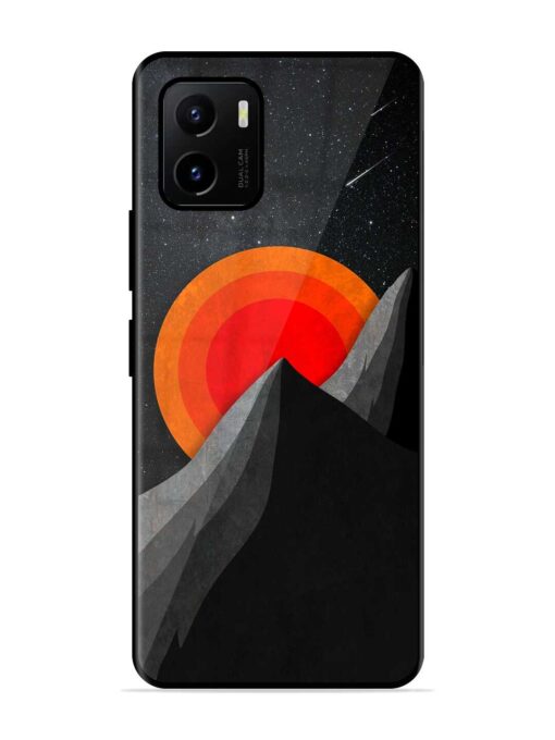 Black Mountain Glossy Metal Phone Cover for Vivo Y15S Zapvi