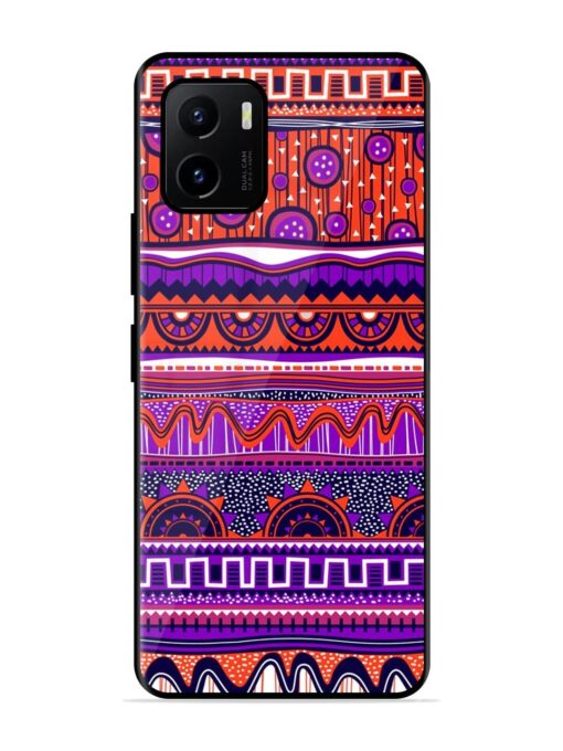 Ethnic Seamless Pattern Glossy Metal TPU Phone Cover for Vivo Y15S Zapvi